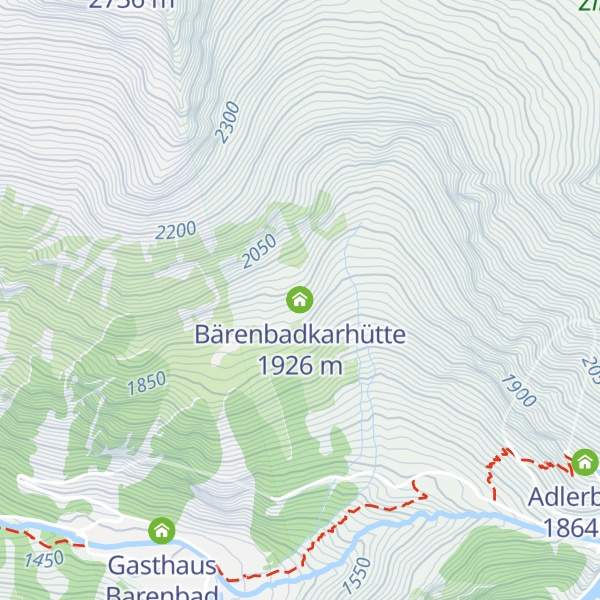 Map of Bärenbadkarhütte