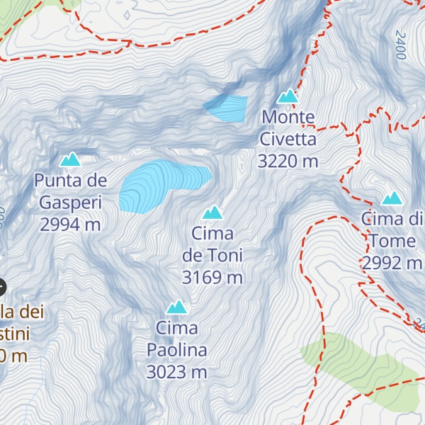 Map of Cima de Toni