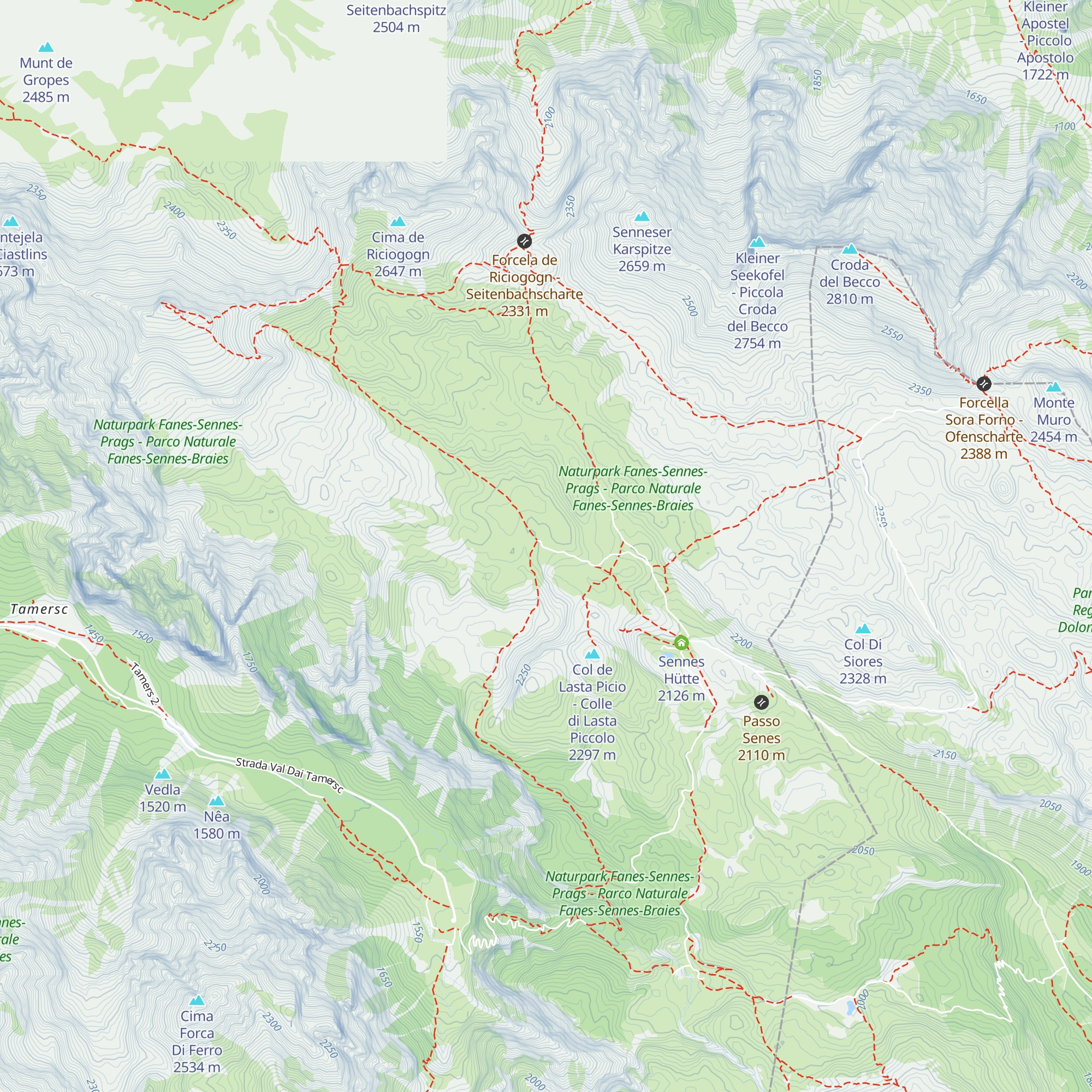 Munt de Sennes map