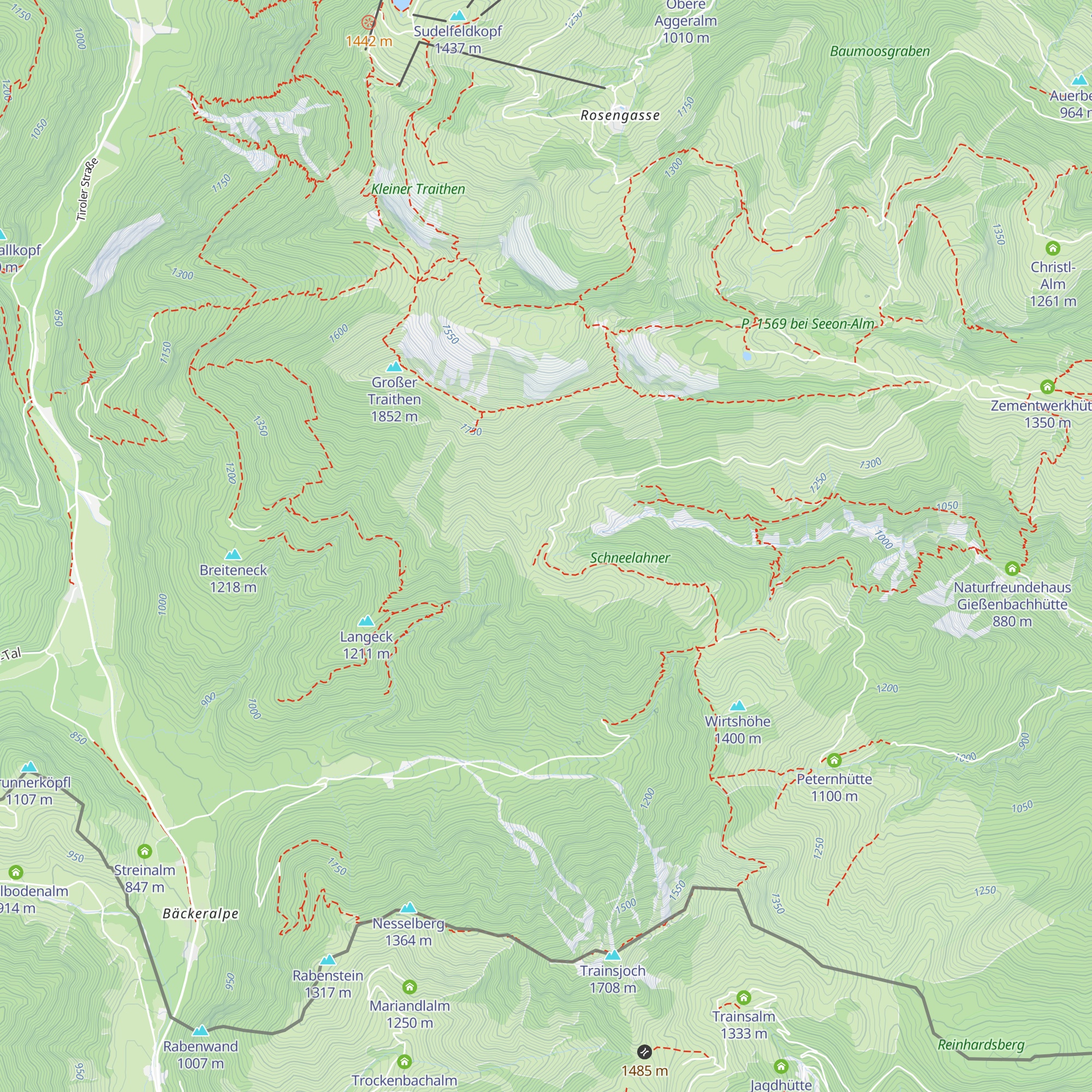 Unterbergalm map