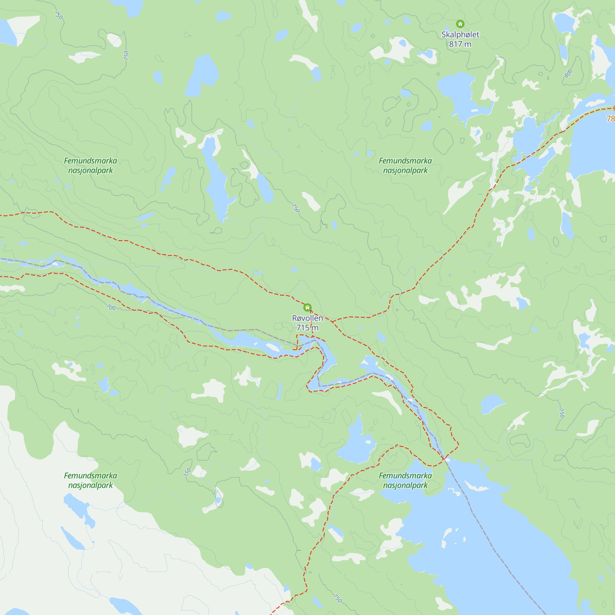Røvollen map