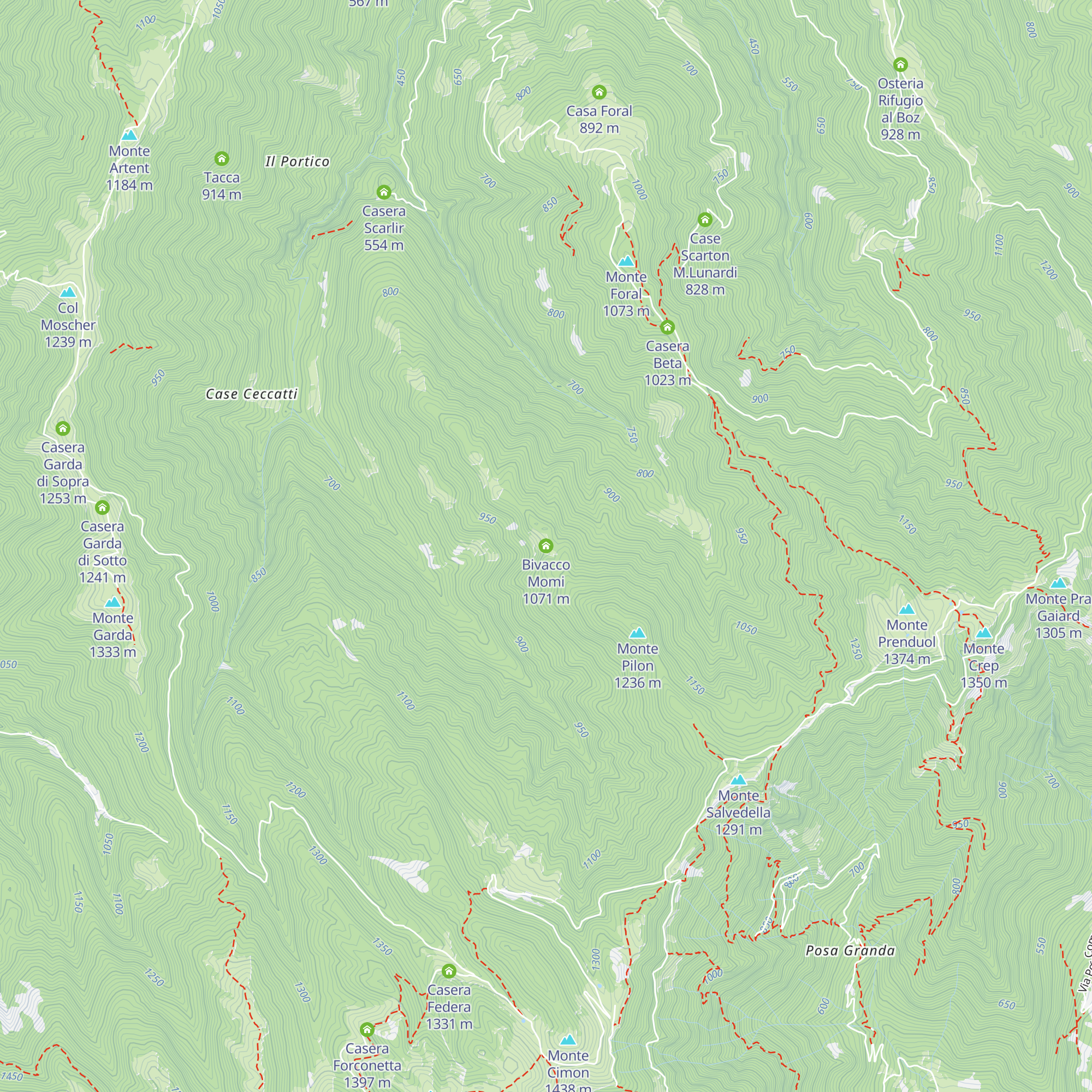 Bivacco Momi map