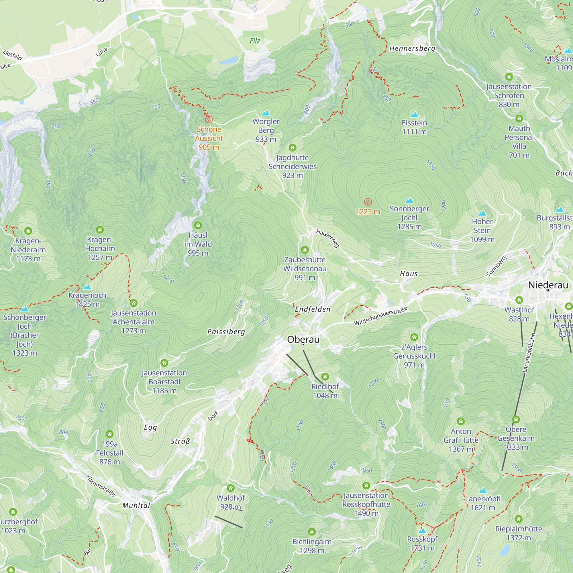 Jausenstation Loyastubn map