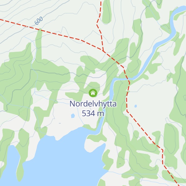 Map of Nordelvhytta