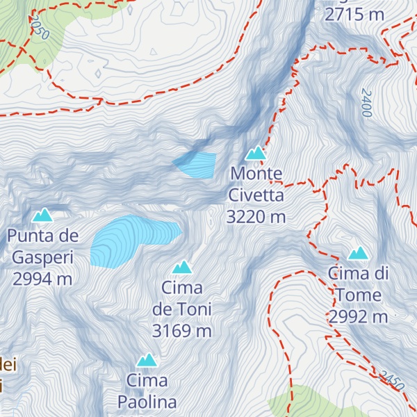 Map of Piccola Civetta
