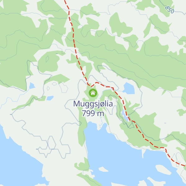 Map of Muggsjølia