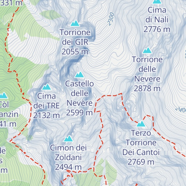 Map of Cima delle Nevere