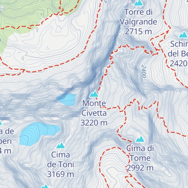 Map of Monte Civetta