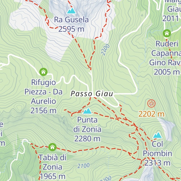 Map of Berghotel Passo Giau
