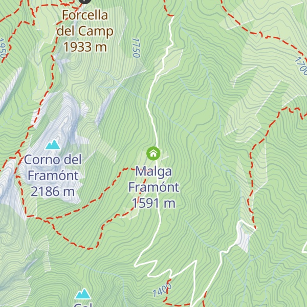 Map of Malga Framónt