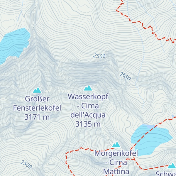 Map of Wasserkopf - Cima dell'Acqua