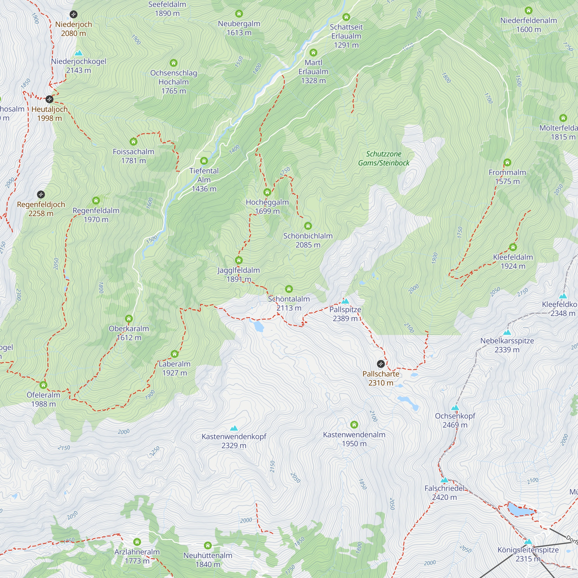 Schöntalalm map