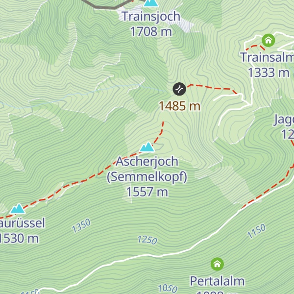Map of Ascherjoch (Semmelkopf)