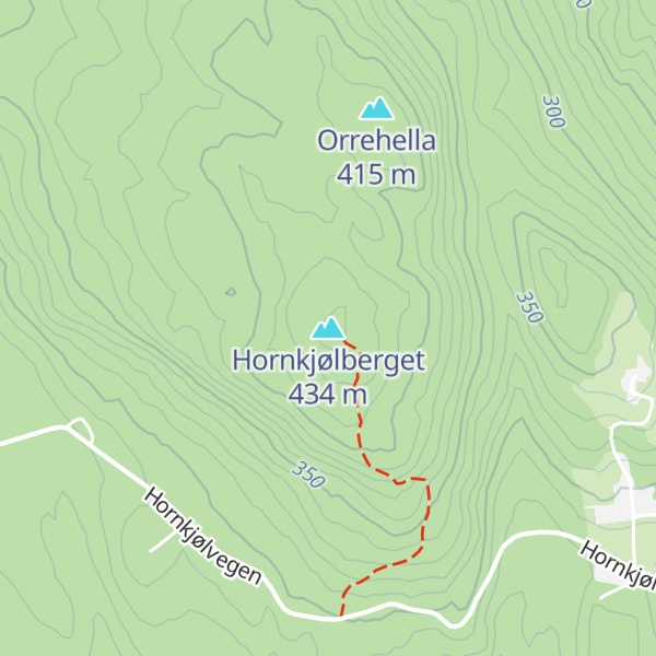 Map of Hornkjølberget