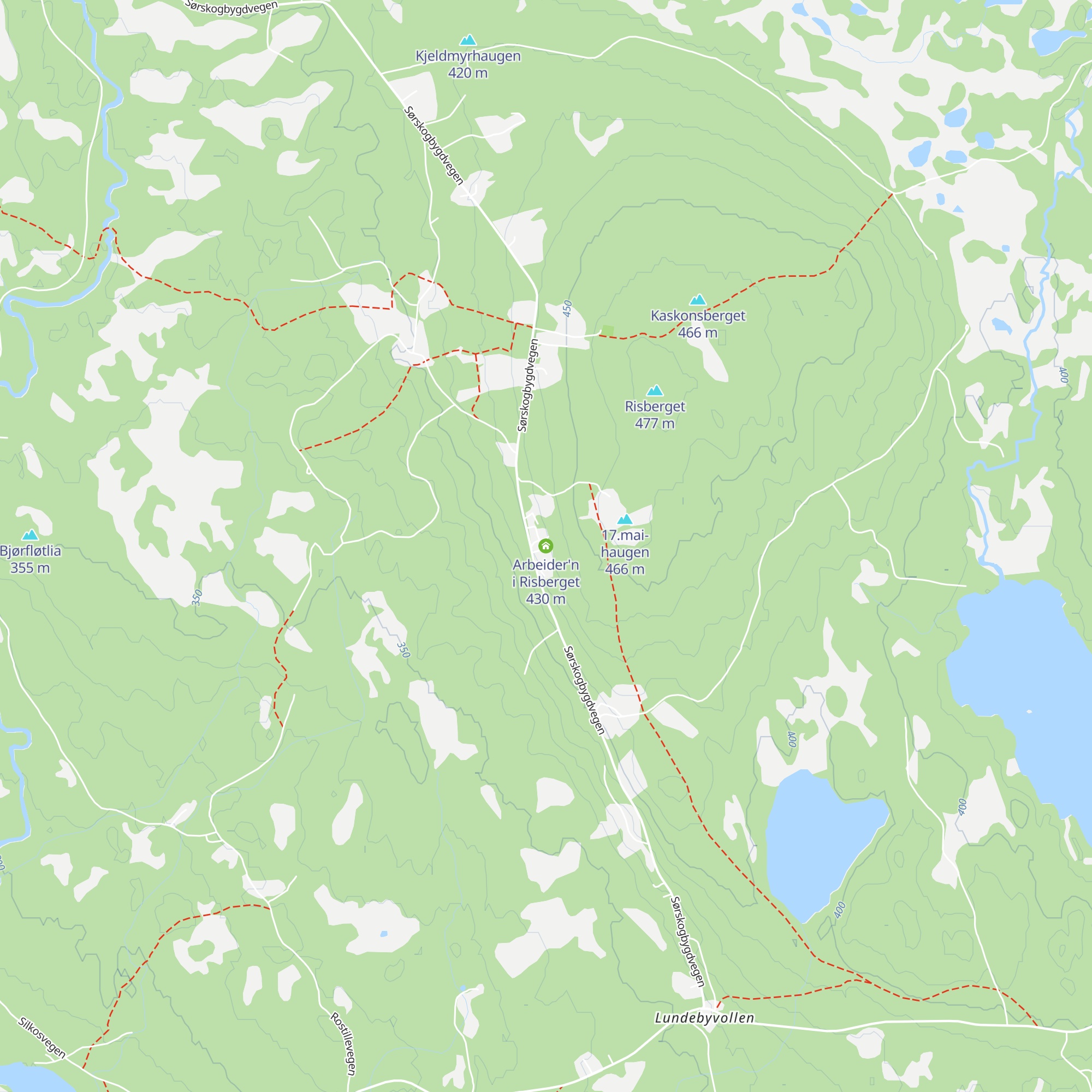 Arbeider'n i Risberget map