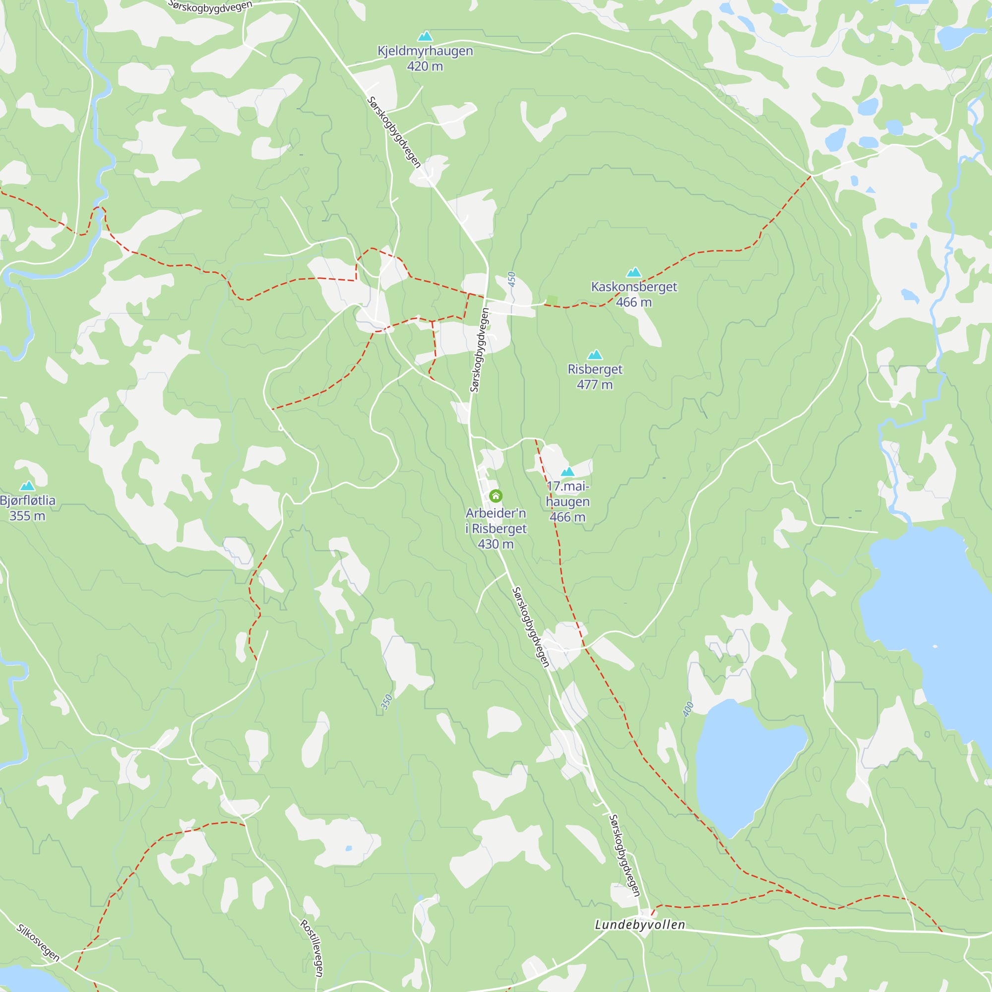 Arbeider'n i Risberget map