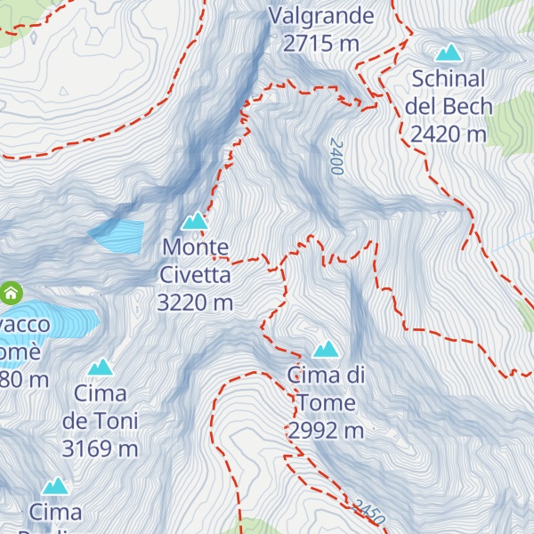 Map of Rifugio Maria Vittoria Torrani