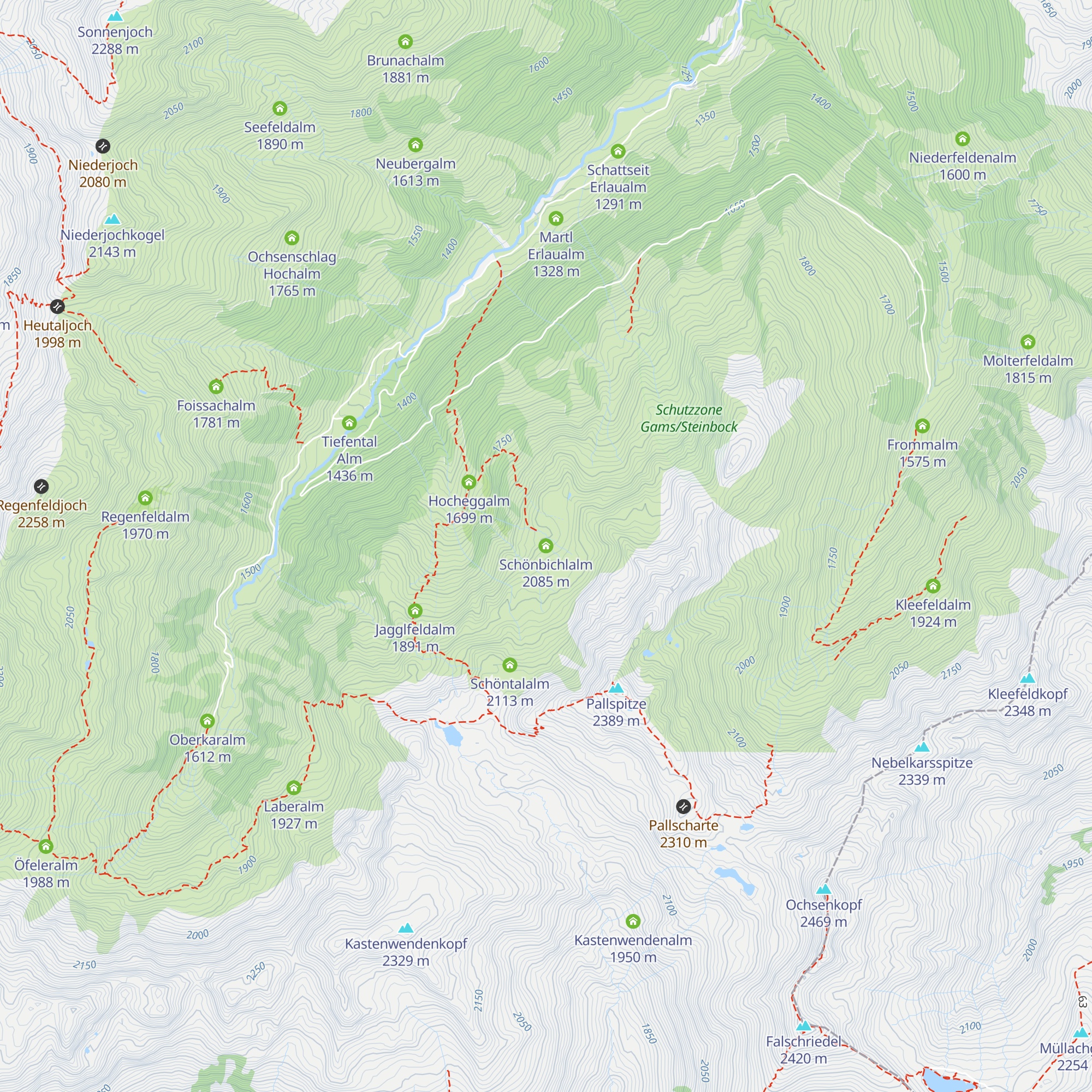 Schönbichlalm map