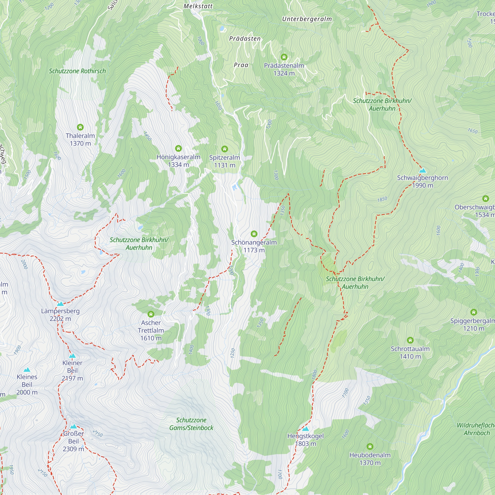 Schönangeralm map