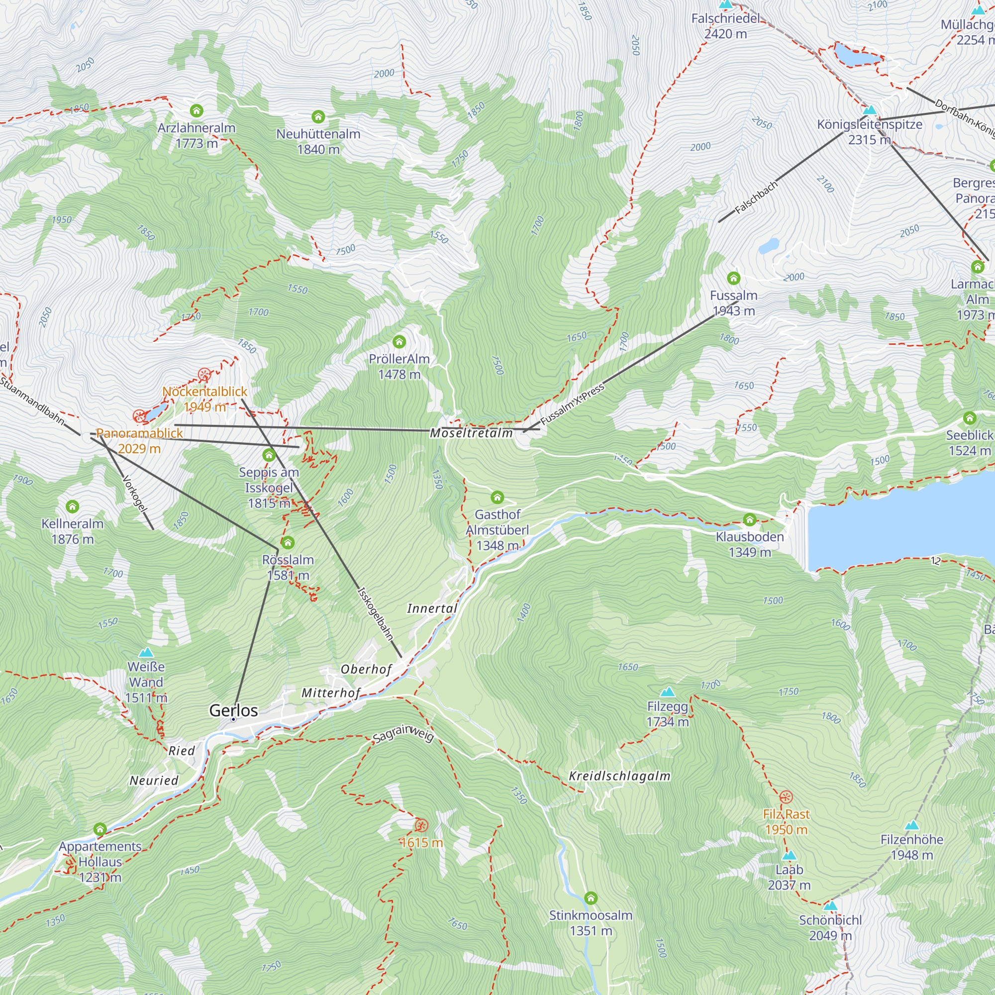 Gasthof Almstüberl map