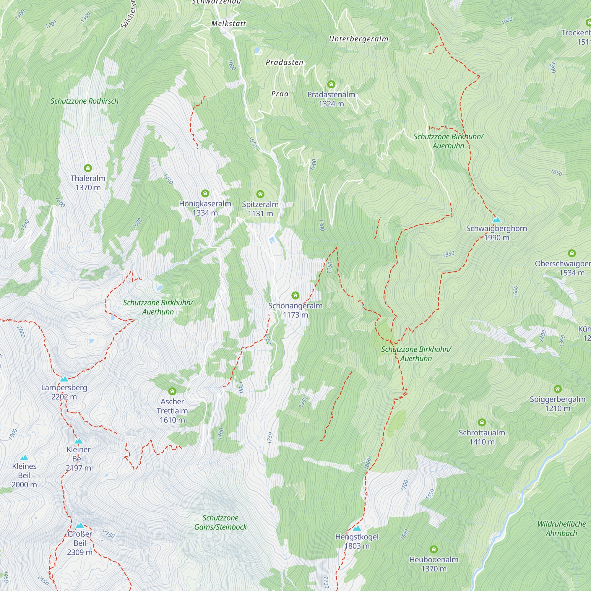 Schönangeralm map