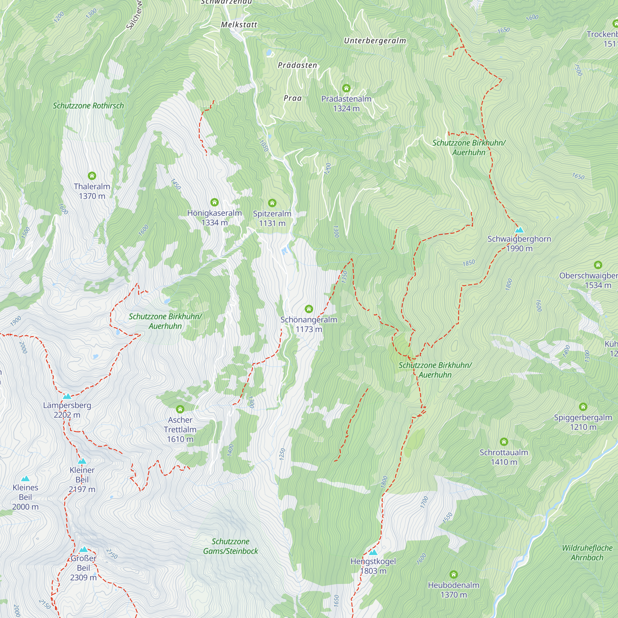 Schönangeralm map