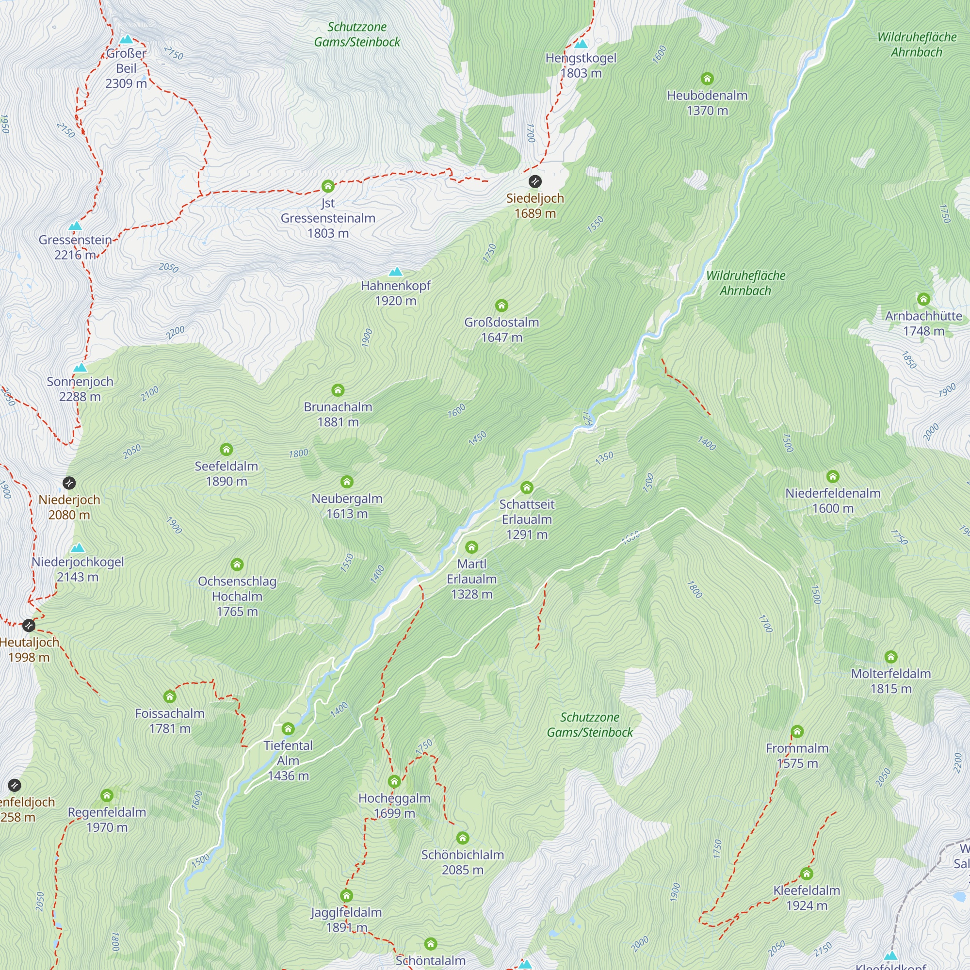 Larchanger Alm map