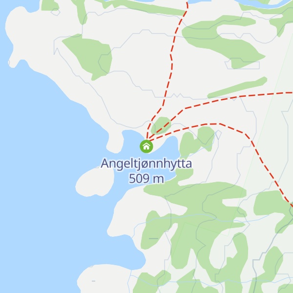 Map of Angeltjønnhytta