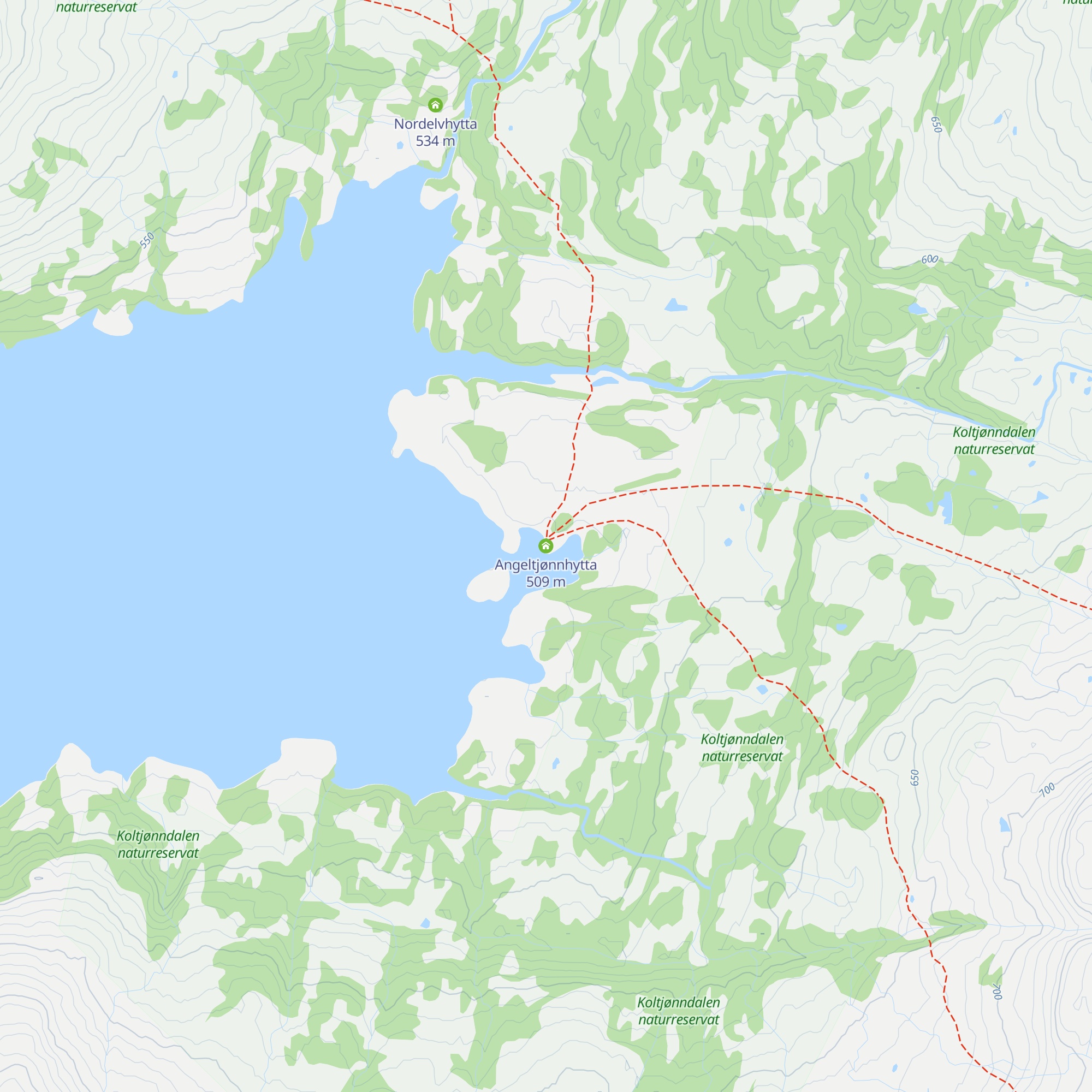 Angeltjønnhytta map
