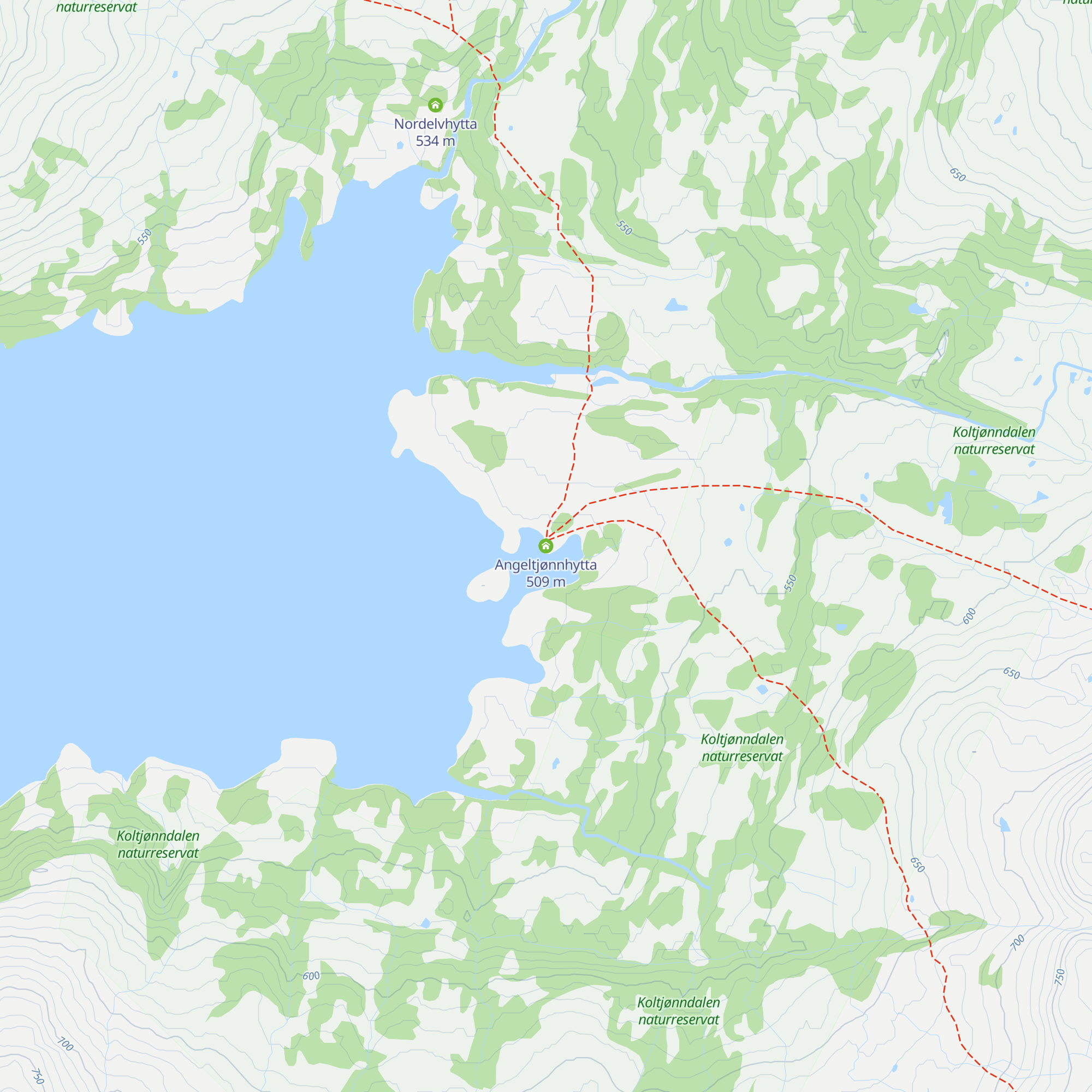 Angeltjønnhytta map