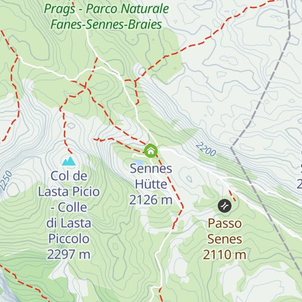 Map of Sennes Hütte