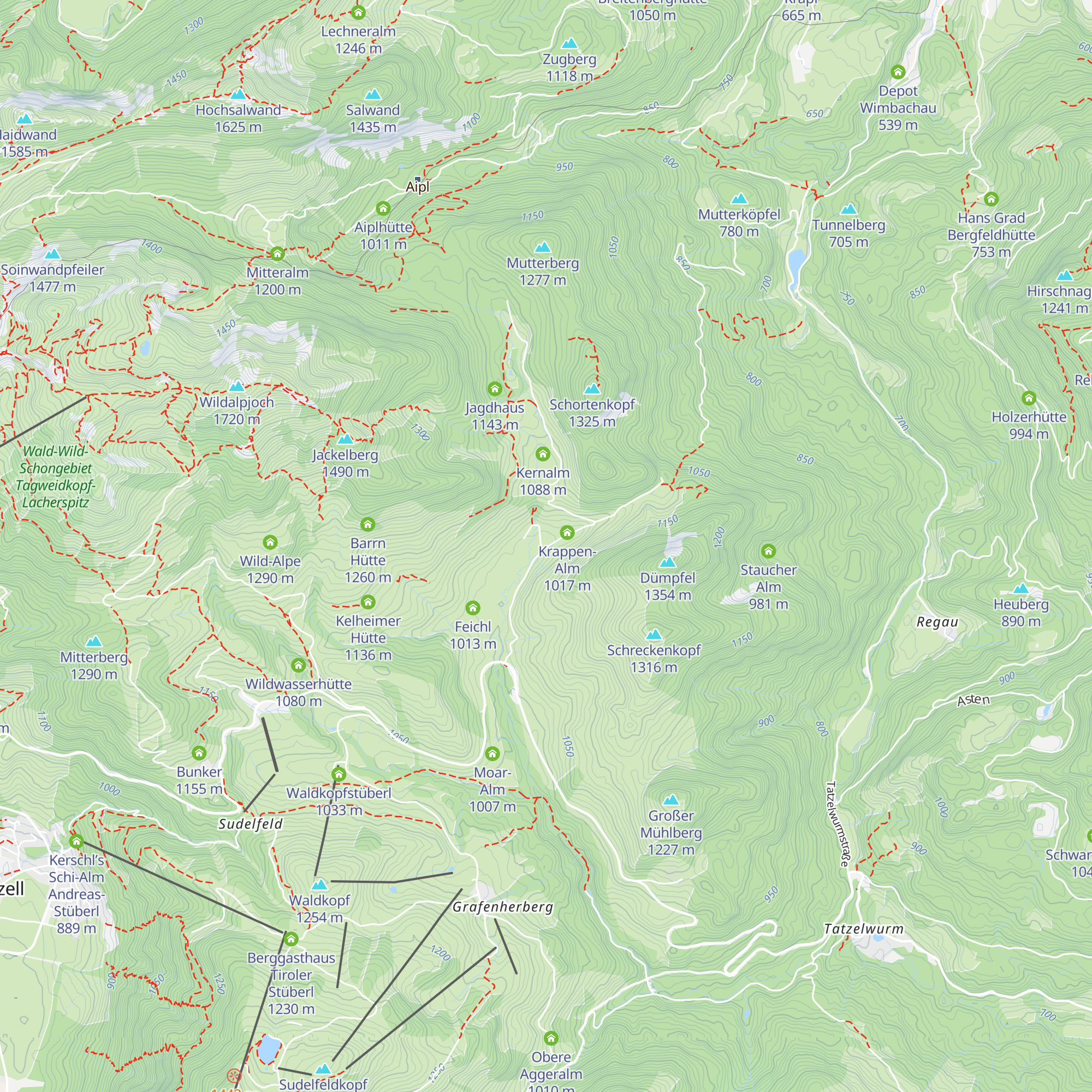 Schröcker-Hütte map