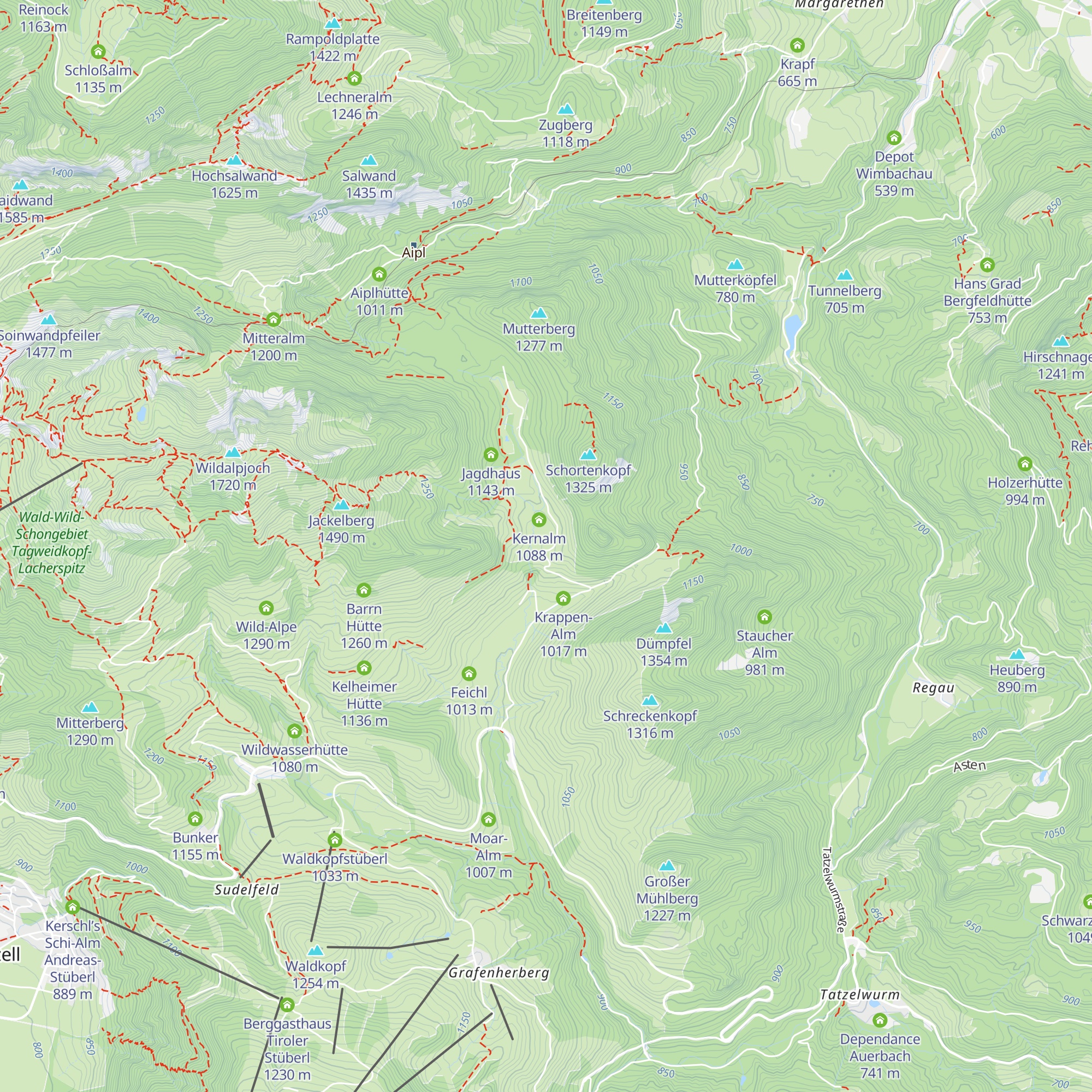 Wasserburger Hütte map