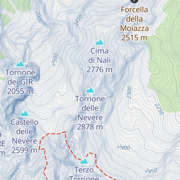 Map of Torrione delle Nevere