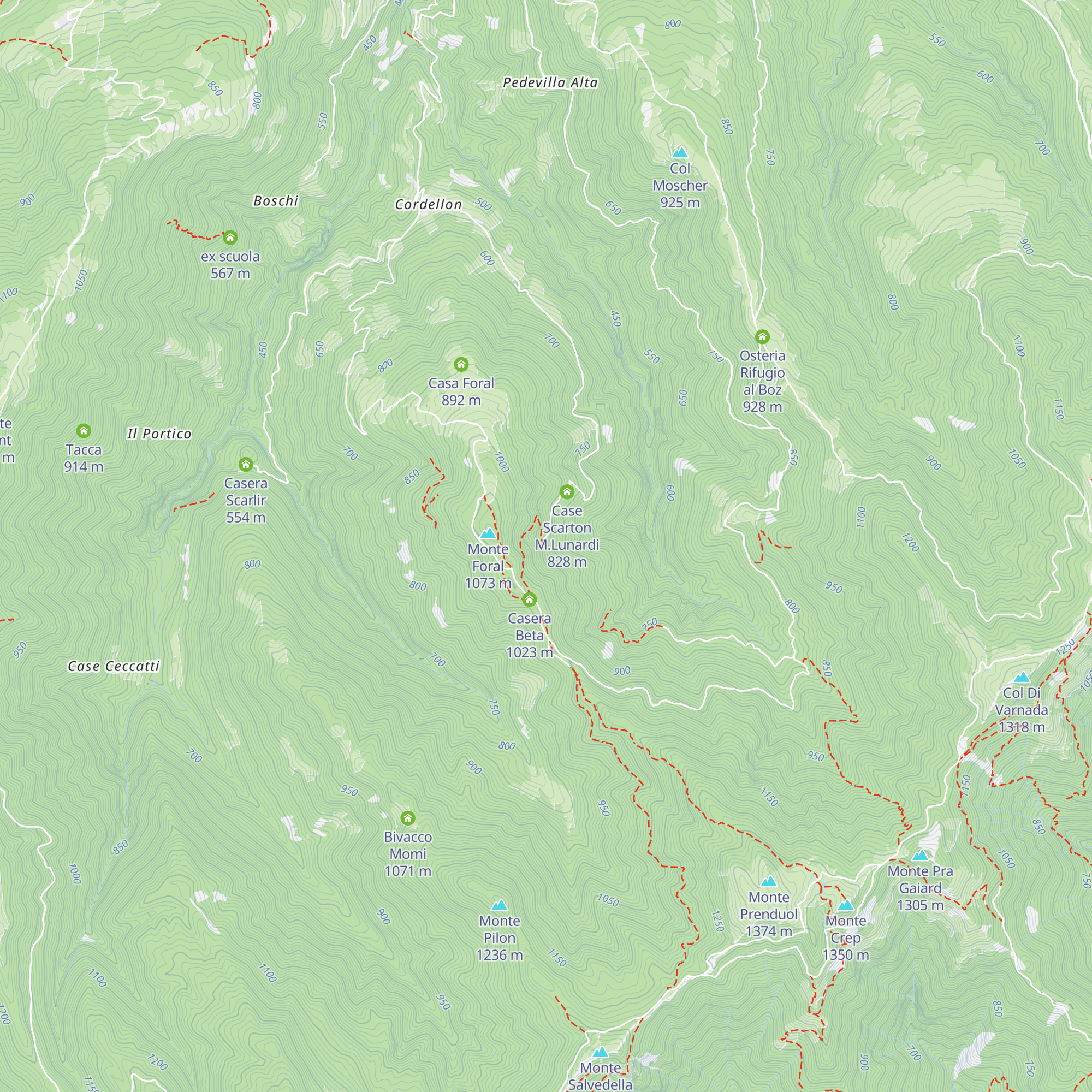 Case dal Piva G. Lorenzin map