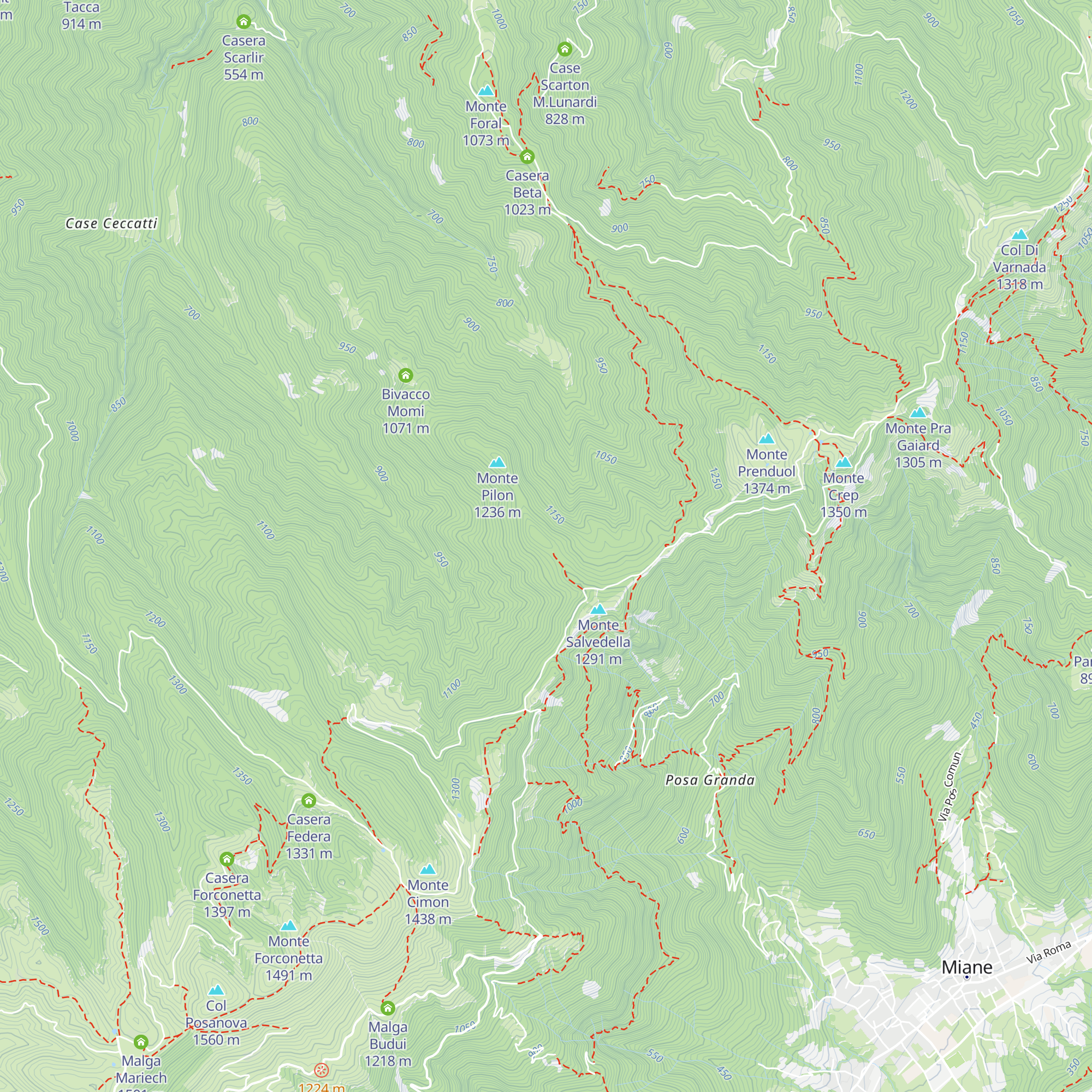 Bivacco Salvedella Vecia map