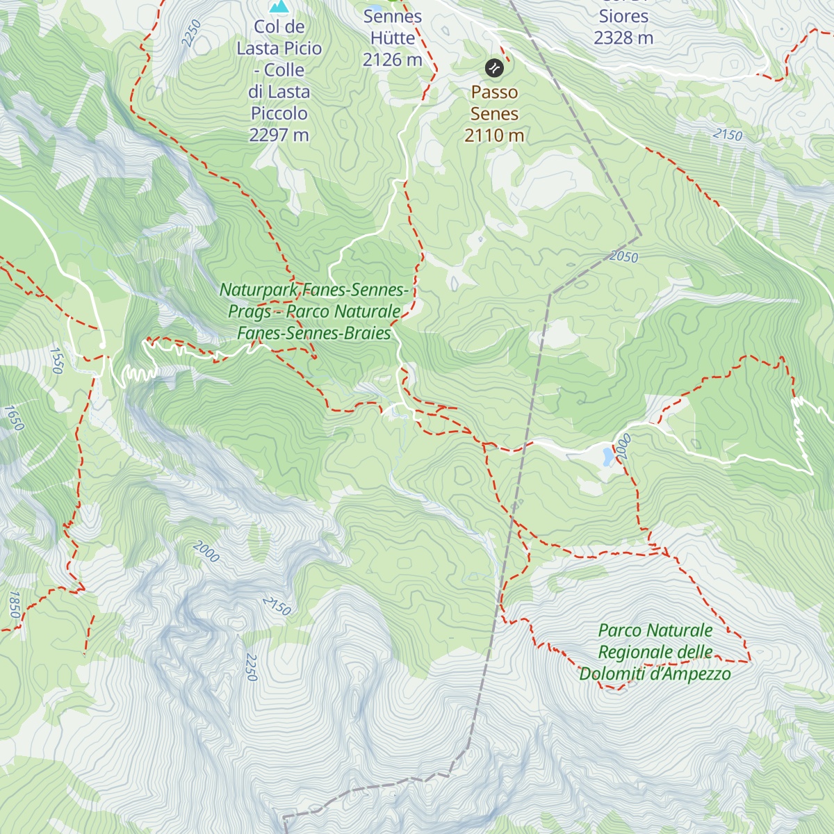 Üćia de Fodara Vedla - Schutzhütte Fodara Vedla - Rifugio Fodara Vedla map
