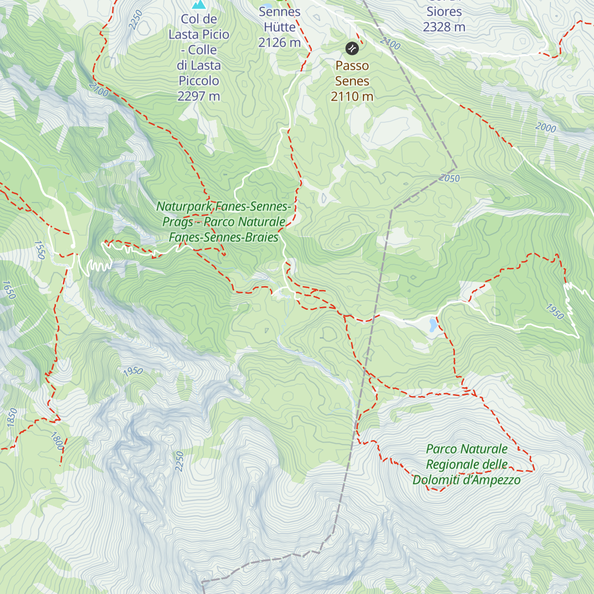 Üćia de Fodara Vedla - Schutzhütte Fodara Vedla - Rifugio Fodara Vedla map
