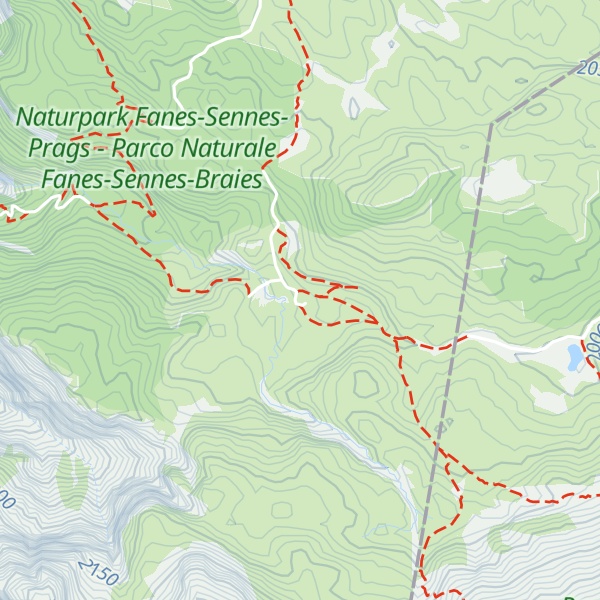 Map of Üćia de Fodara Vedla - Schutzhütte Fodara Vedla - Rifugio Fodara Vedla