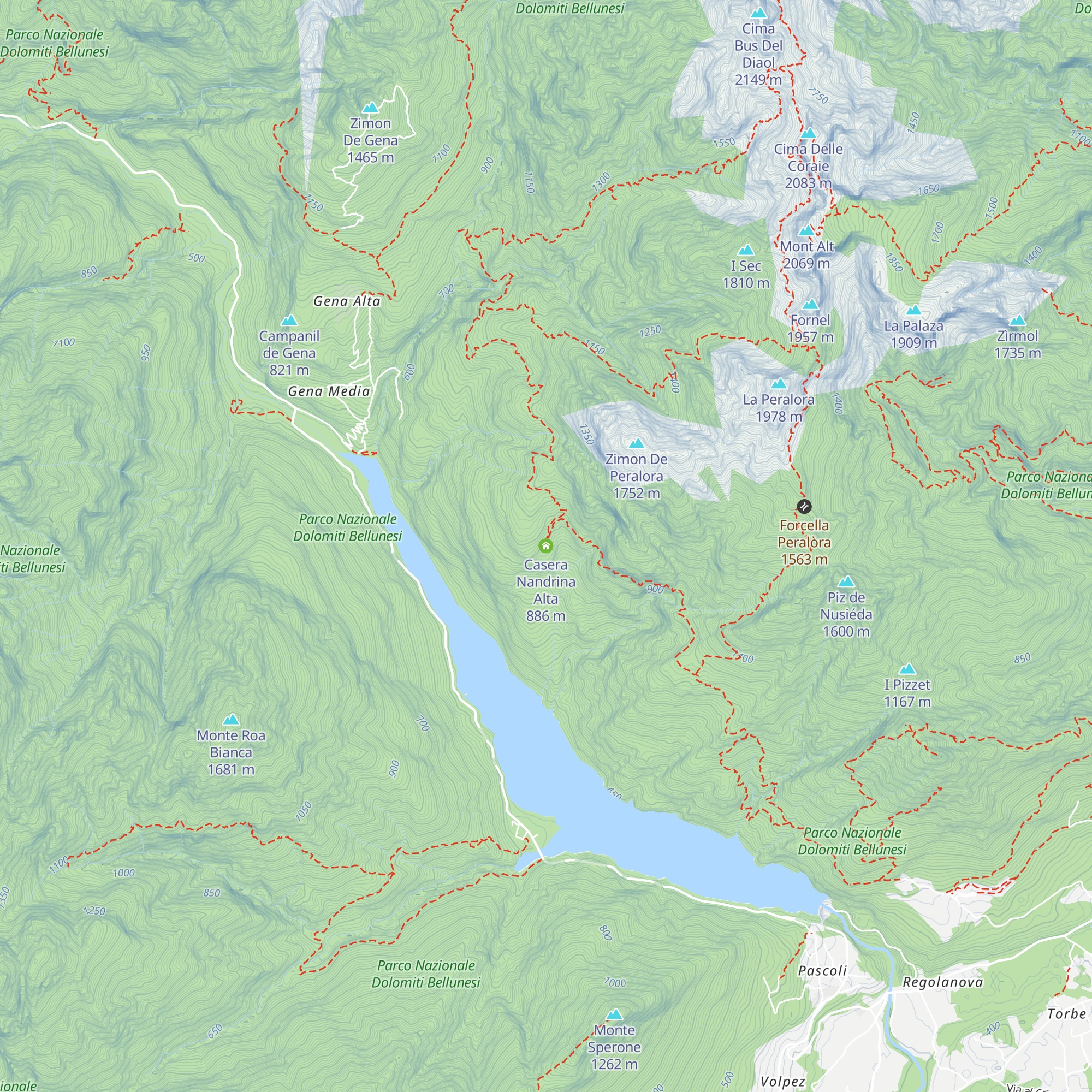 Casera Nandrina Alta map