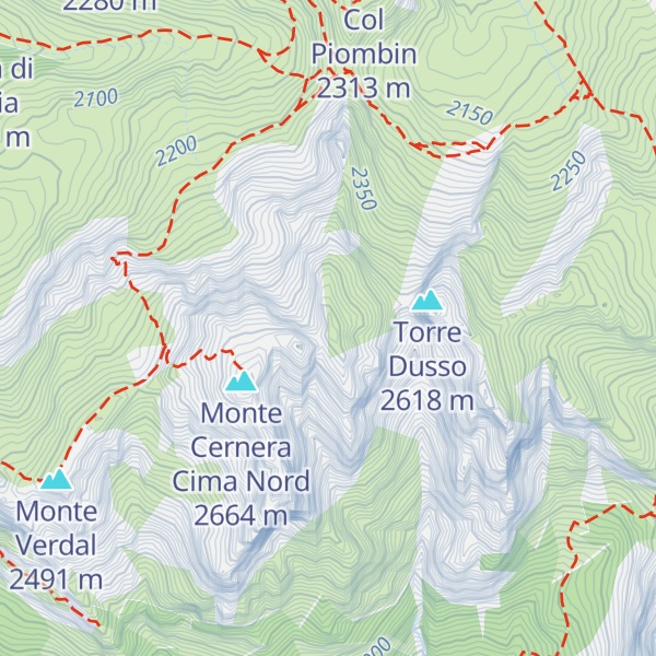 Map of Cima Loschiesuoi
