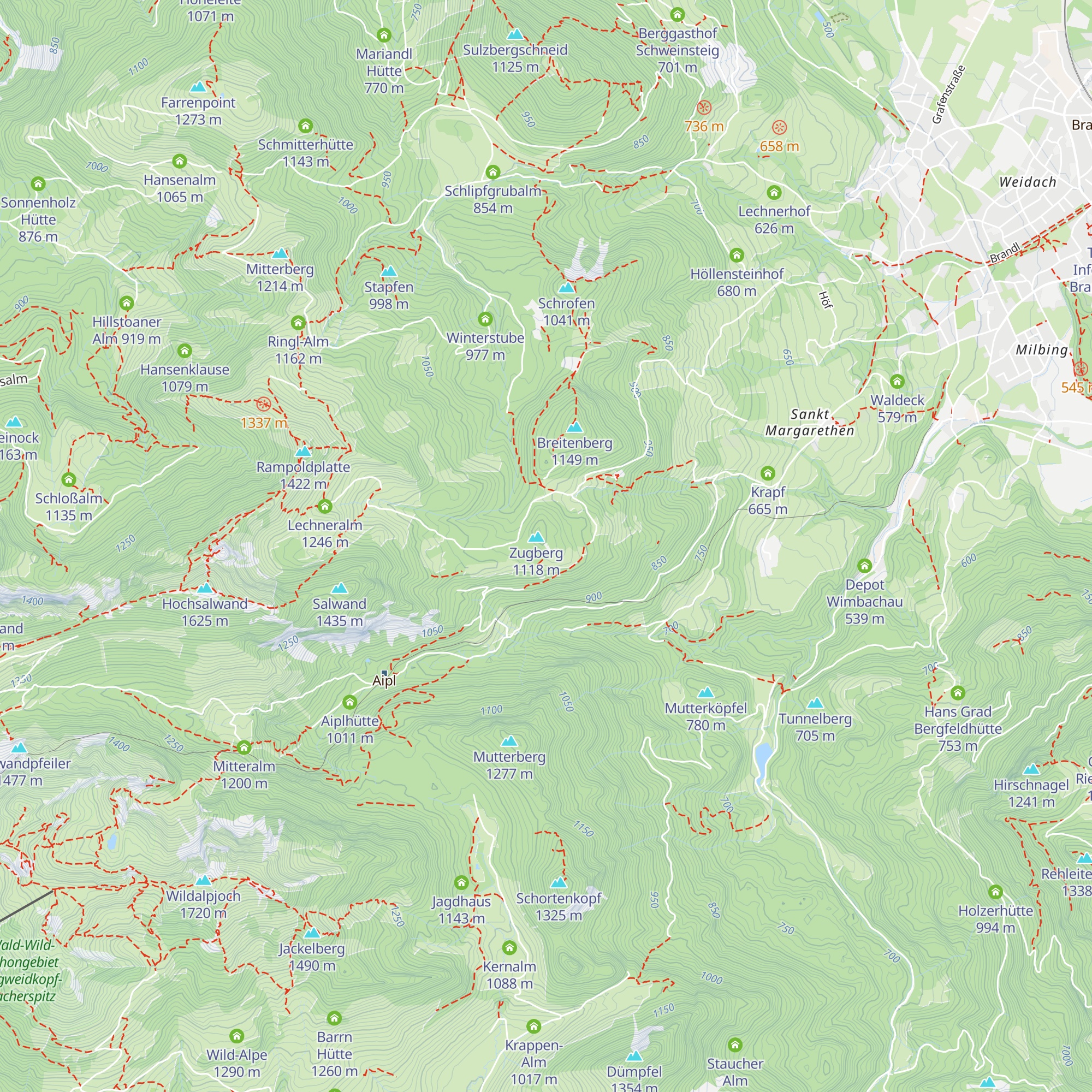 Goossens Hütte map
