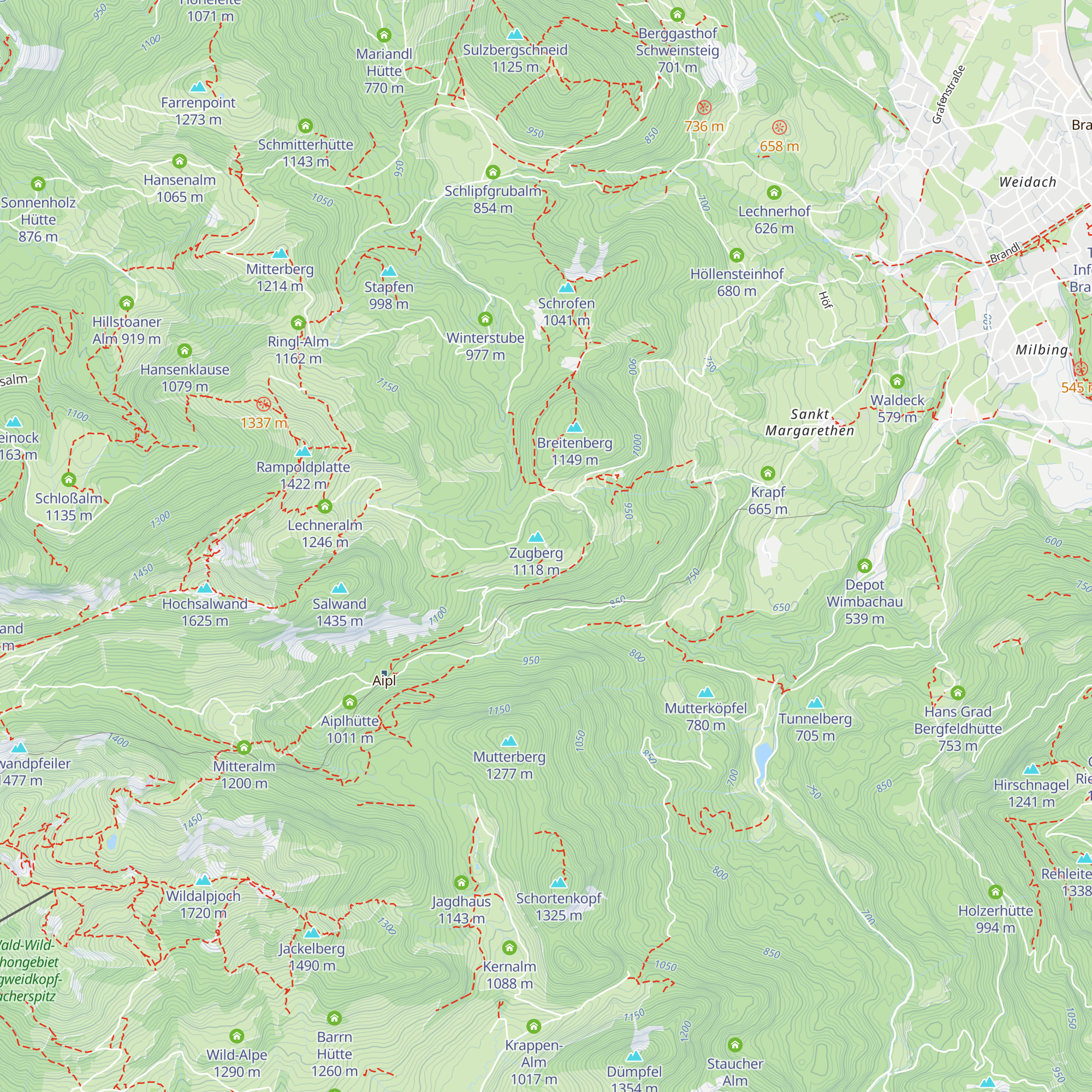 Goossens Hütte map