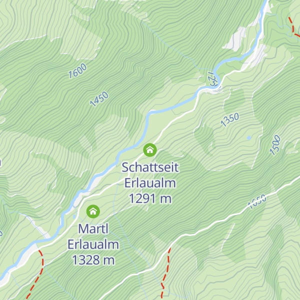 Map of Schattseit Erlaualm