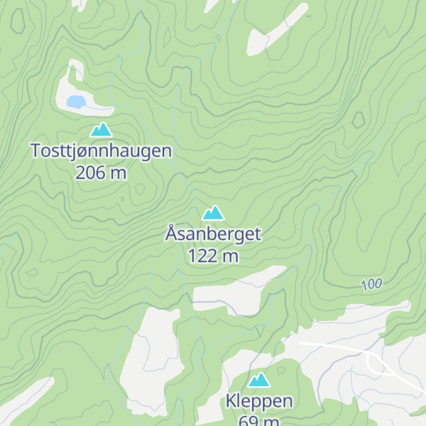 Map of Åsanberget