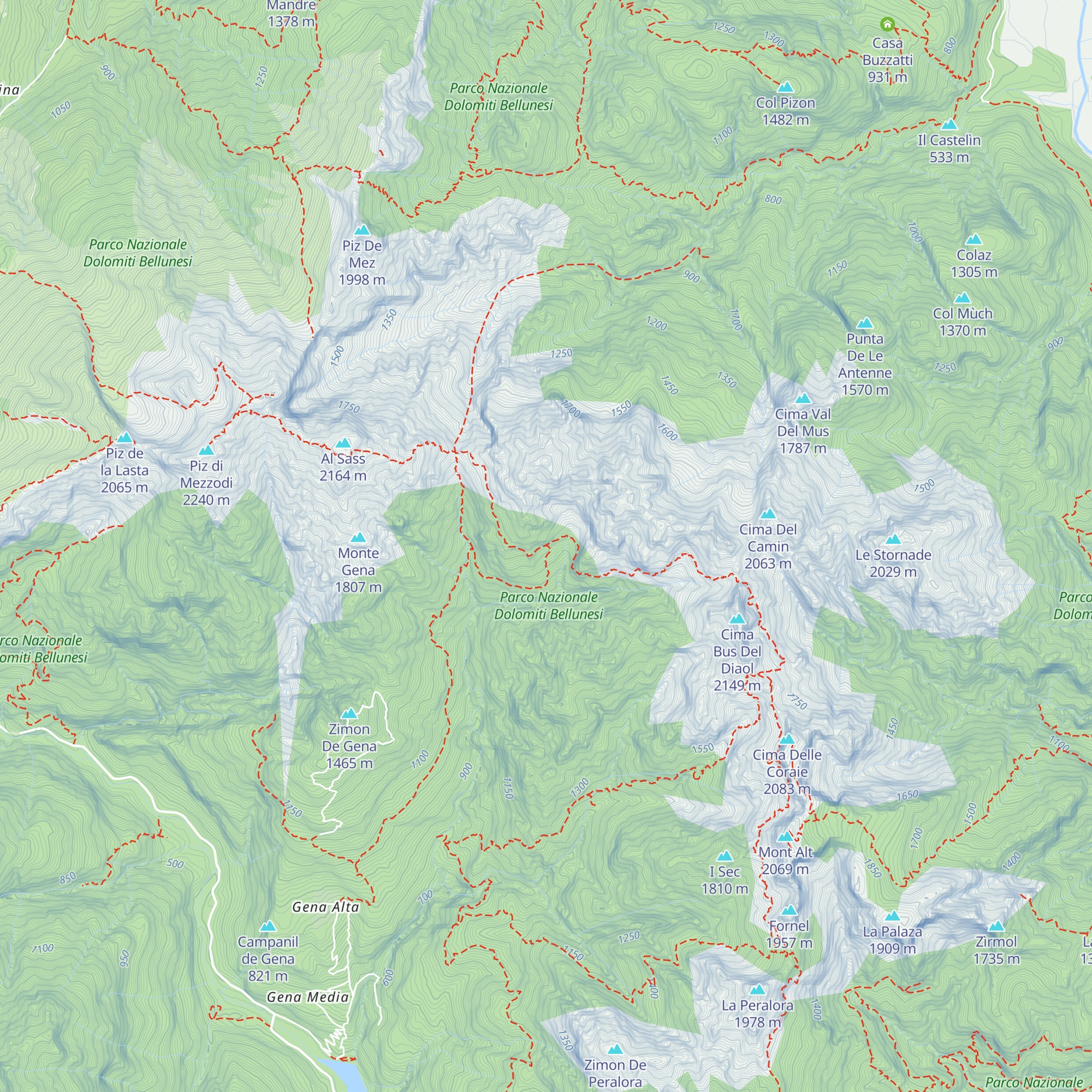 Bivacco Valdo map