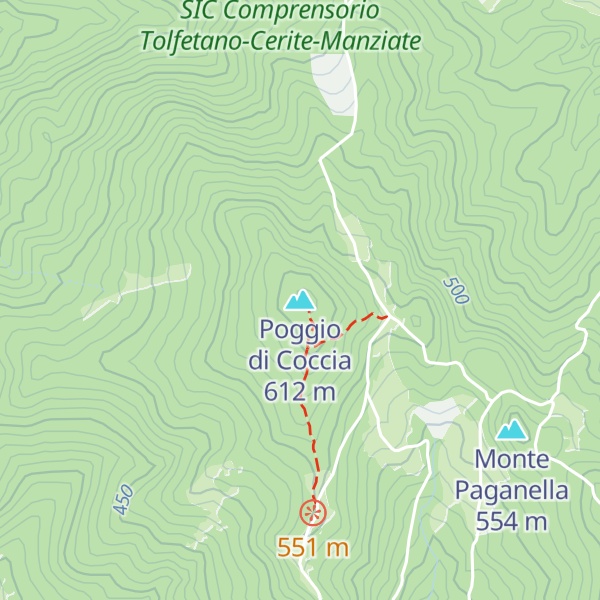 Map of Poggio di Coccia