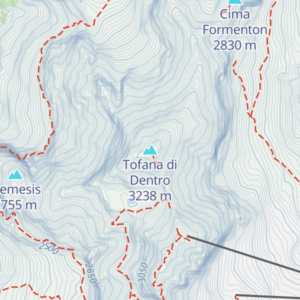 Map of Tofana di Dentro