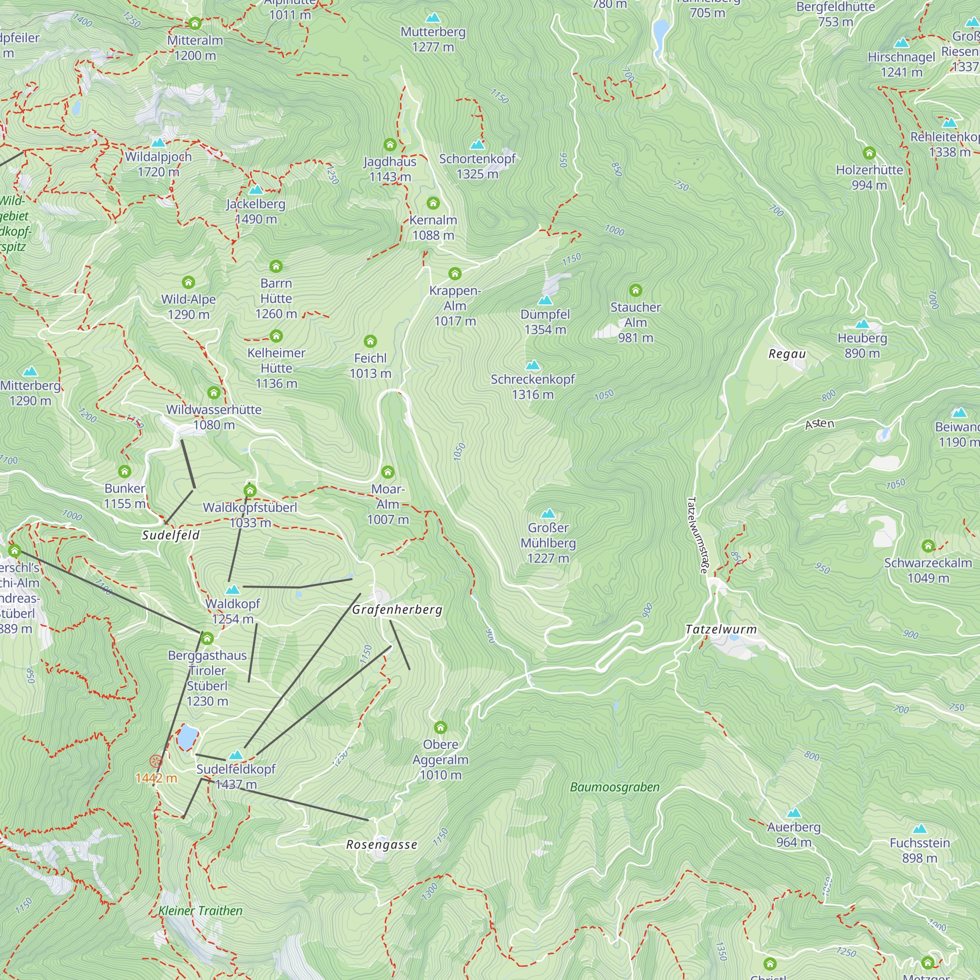 Sattelalm map
