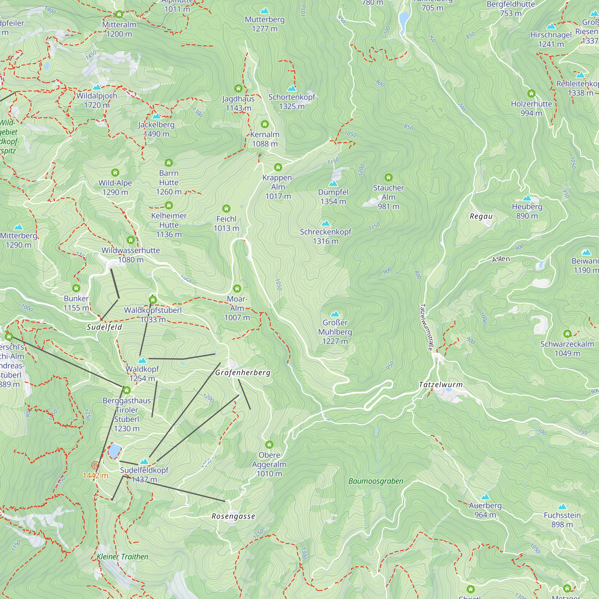 Sattelalm map